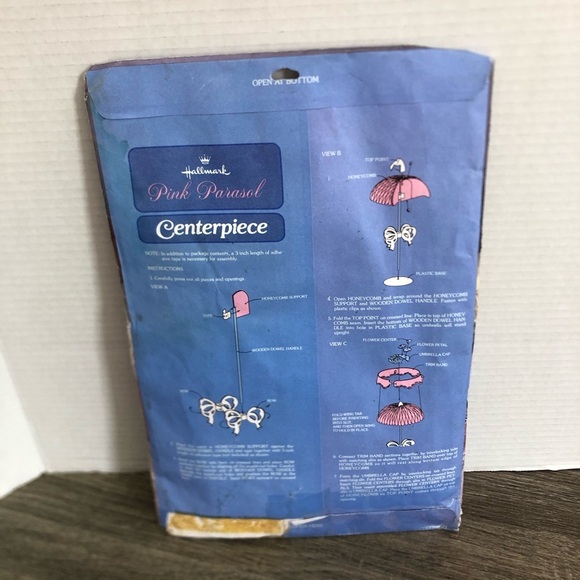 NOS Vtg Hallmark Pink Parasol - Picture 4 of 14